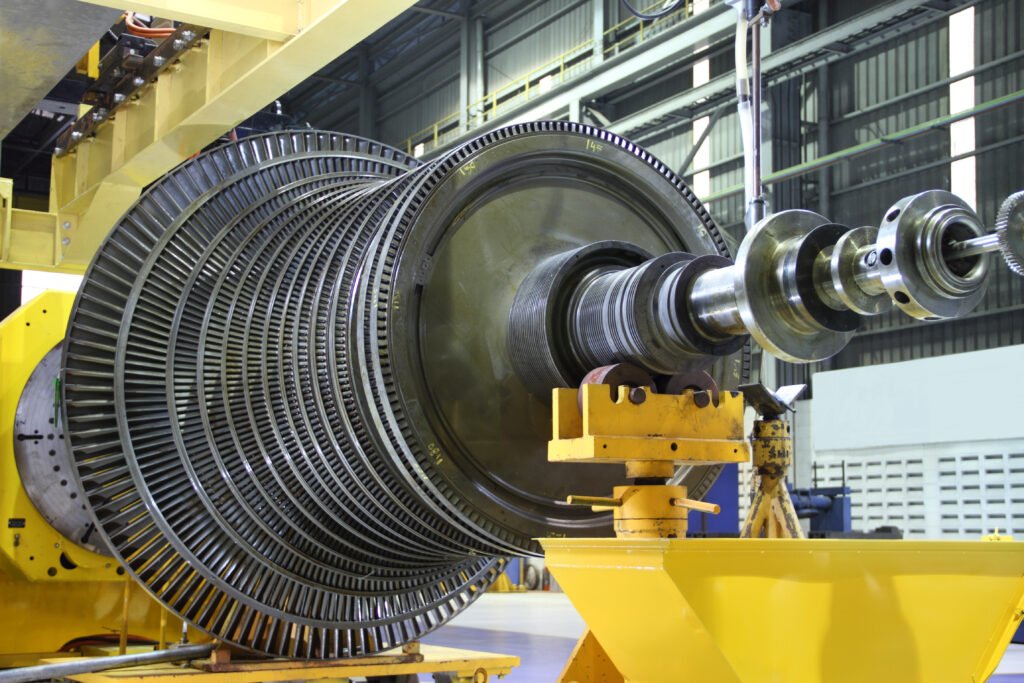 industrial turbine at the workshop