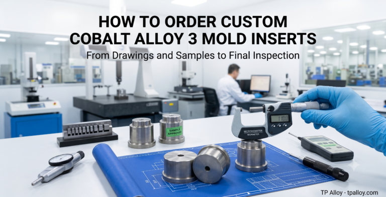 Custom Cobalt Alloy 3 Preform Mold Inserts from Drawings and Samples